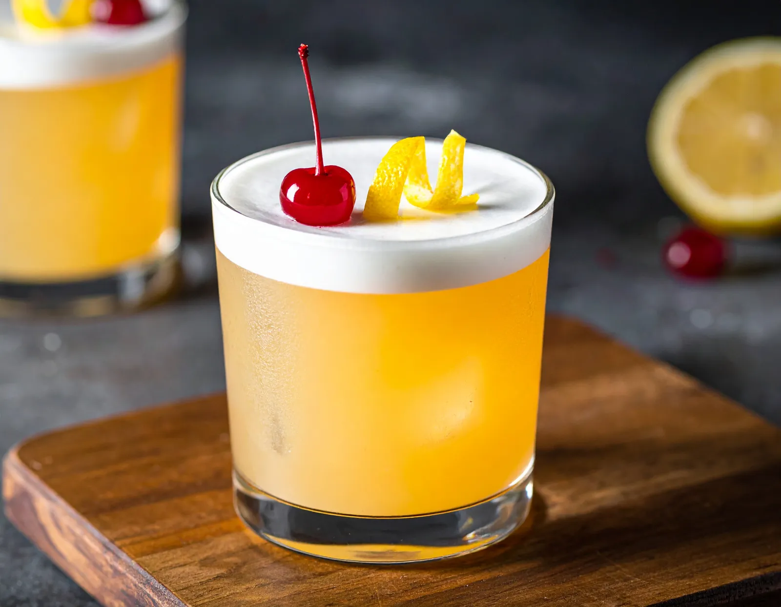 Amaretto Sour i rocksglas