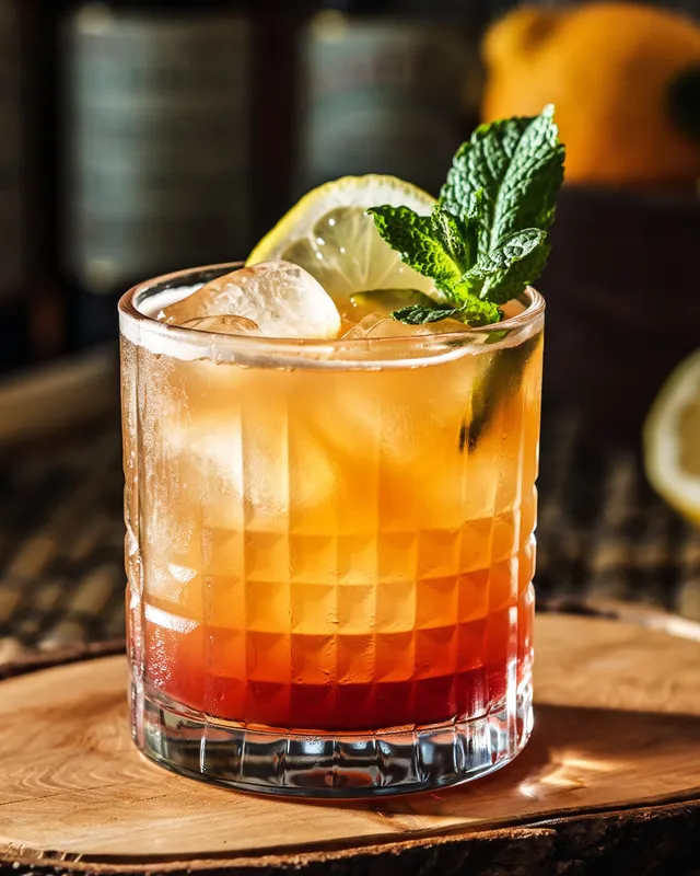 Bitter Mai Tai cocktail i et rocks glas