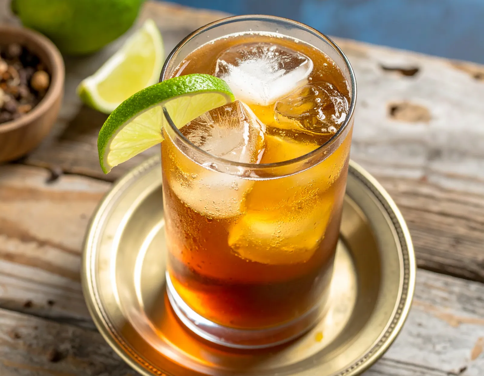 Dark 'N' Stormy i highballglas