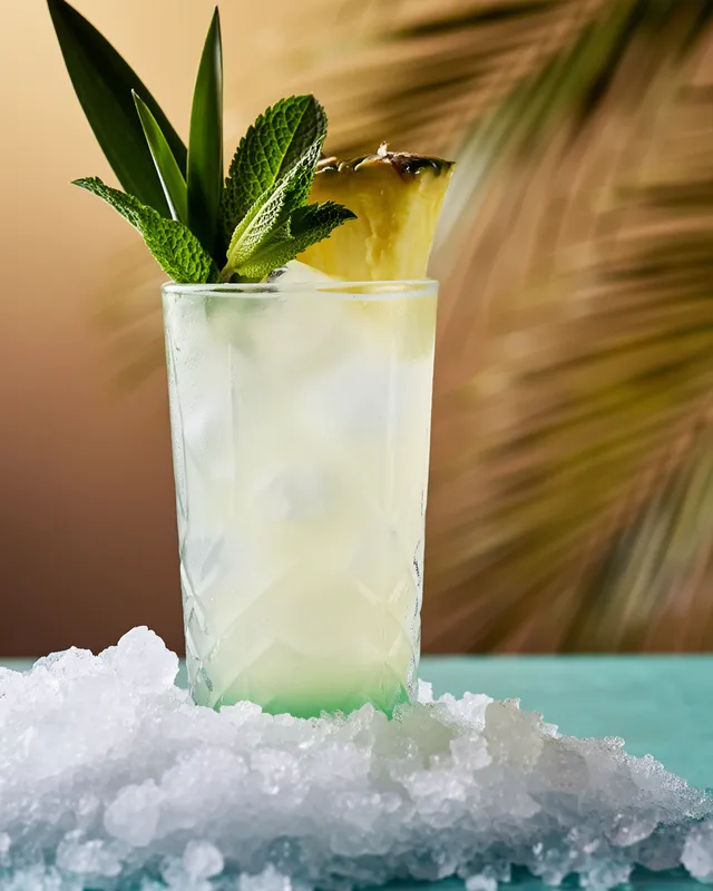 Emerald Swizzle i collinsglas