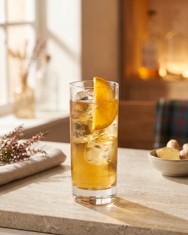 Ginger Monkey i highballglas med appelsin
