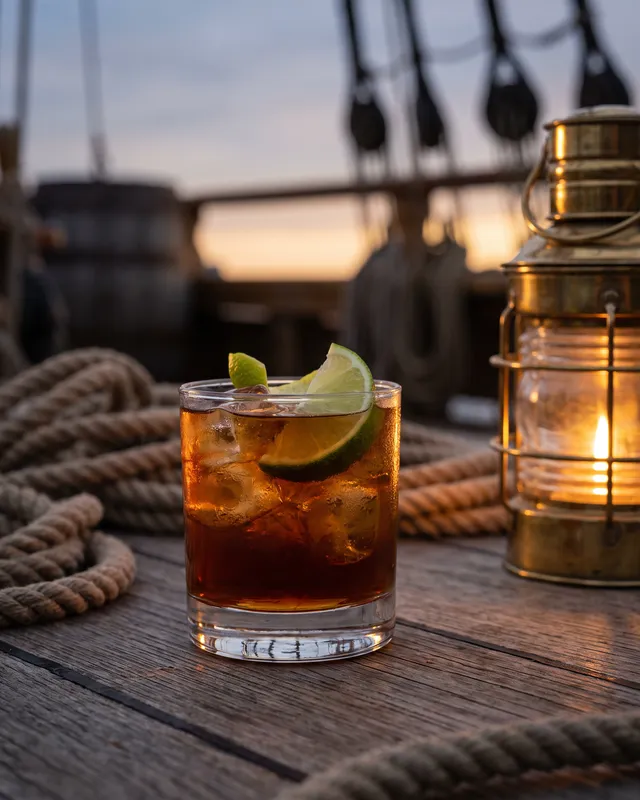 Grog Hansen i rocksglas med lime