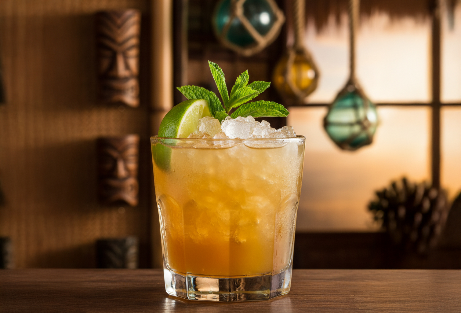 Mai Tai i dobbelt old fashioned-glas