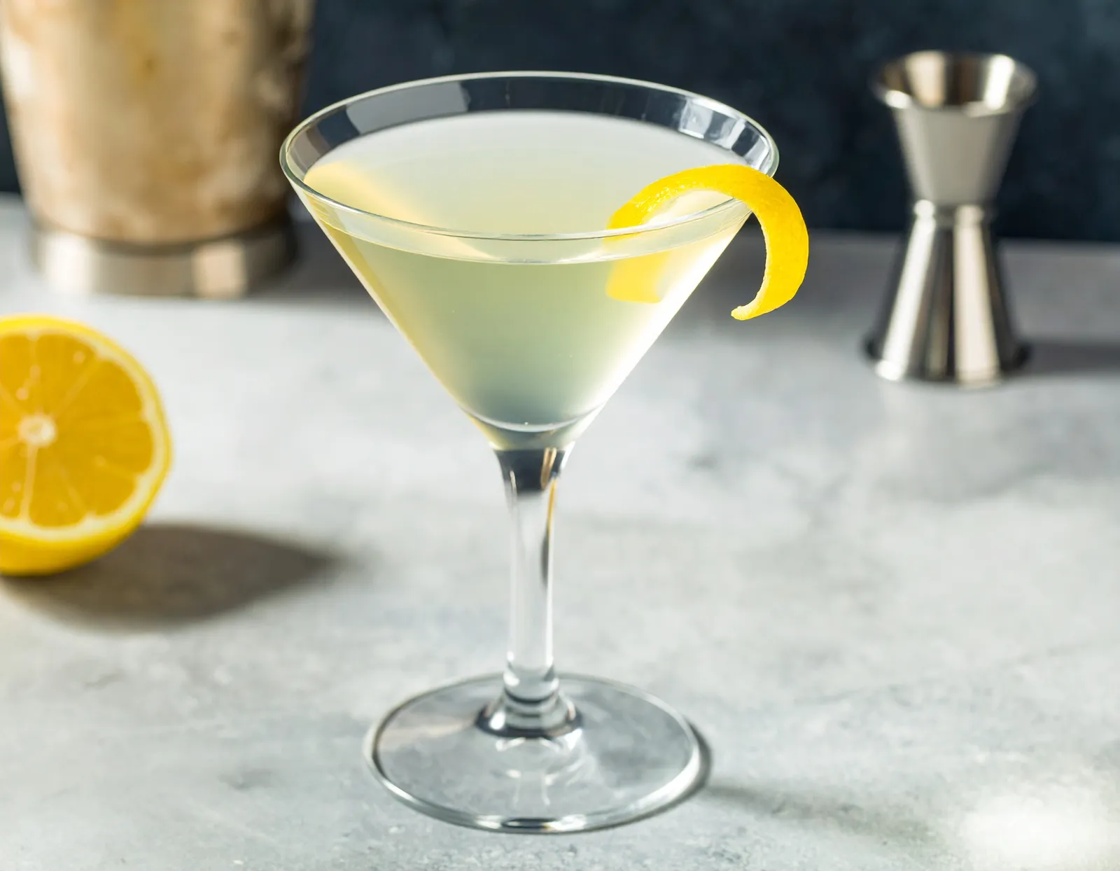 Vesper Martini i martiniglas